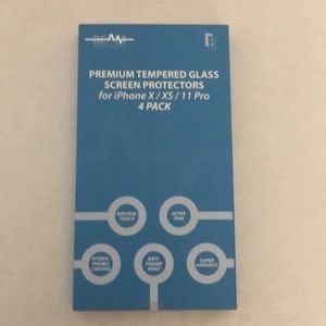 Temp Glass Screen Protector iPh X /XS/11Pro 4pk